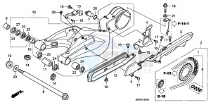 CB1000RB drawing SWINGARM