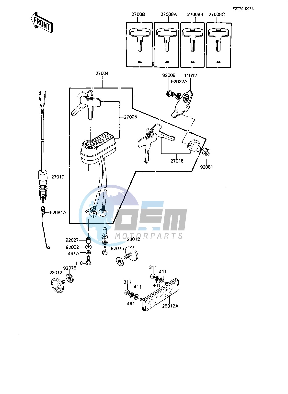 IGNITION SWITCH_LOCKS_REFLECTORS -- 82-83 KE175-D4_D5- -