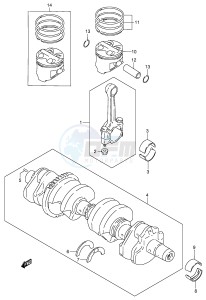 GSX600F (E2) Katana drawing CRANKSHAFT