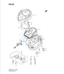 SV650/S drawing SPEEDOMETER (SV650SL1 E2)