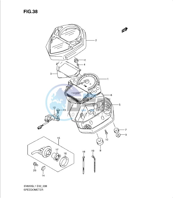 SPEEDOMETER (SV650SL1 E2)