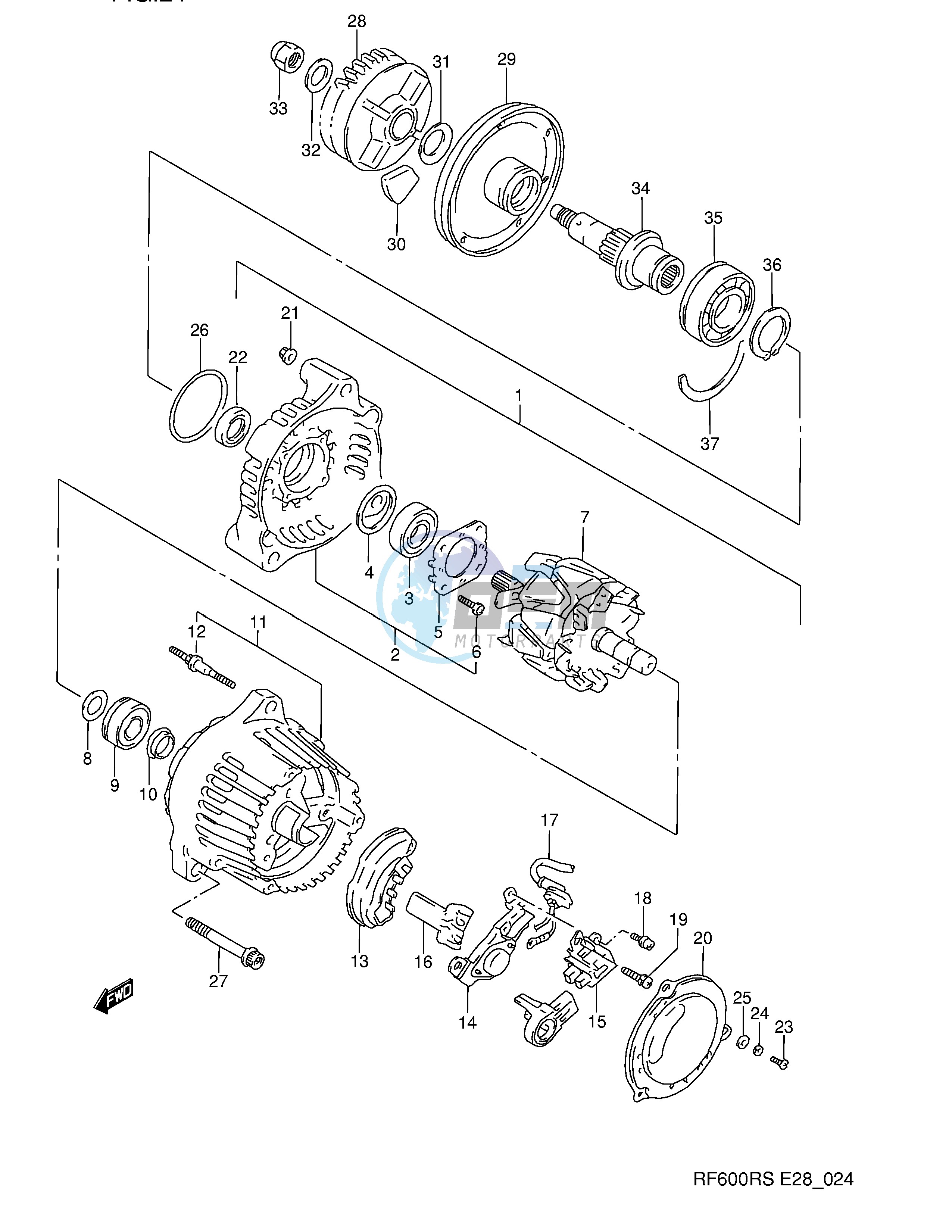 ALTERNATOR (MODEL P R)