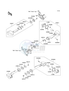 ZX 1000 M [NINJA ZX-10R] (C1) [NINJA ZX-10R] drawing TURN SIGNALS