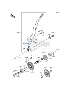 KLX450R KLX450AFF EU drawing Kickstarter Mechanism