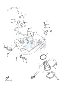 YZ250FX (B292 B293 B294 B294 B295) drawing FUEL TANK