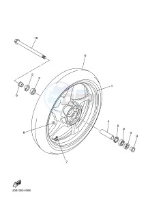 XJ6S 600 DIVERSION (S-TYPE) (36CD) drawing FRONT WHEEL