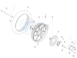 LIBERTY 150 150 IGET 4T 3V IE ABS (NAFTA) drawing Front wheel