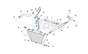 RSV4 1000 APRC Factory ABS (AU, CA, EU, J, RU, USA) drawing Oil radiator