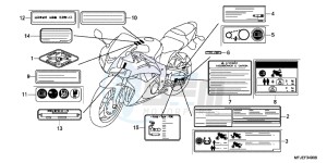 CBR600RRC drawing CAUTION LABEL