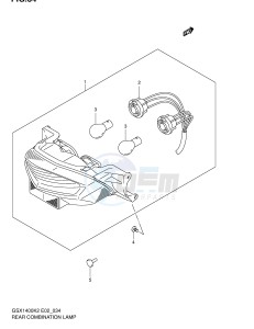 GSX1400 (E2) drawing REAR COMBINATION LAMP