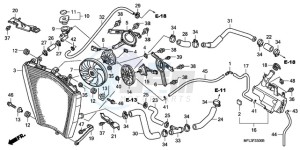 CBR1000RA9 UK - (E / ABS MKH MME) drawing RADIATOR