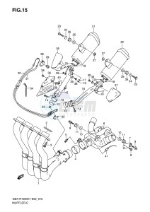 GSX-R1000 (E2) drawing MUFFLER