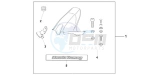 CBR1000RA9 UK - (E / ABS) drawing HUGGER CANDY ACHILLES BLACK METALLIC