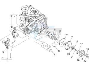 LX 150 4T ie Touring drawing Rocking levers support unit