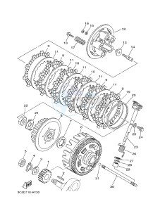 XT250 XT250G (1YBK) drawing CLUTCH