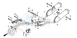 NX650 500 DOMINATOR drawing EXHAUST MUFFLER