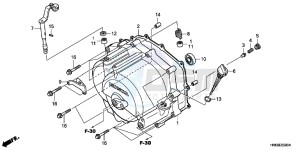 TRX250XC drawing FRONT CRANKCASE COVER