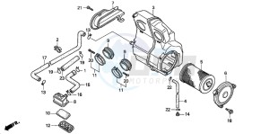 CB500 drawing AIR CLEANER