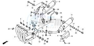 CBF1000A drawing EXHAUST MUFFLER