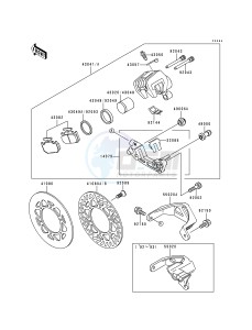 KX 500 E [KX500] (E4-E8) [KX500] drawing REAR BRAKE-- KX500-E4_E5_E6_E7- -