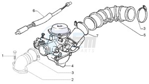 Liberty 50 4t RST ptt (E) Spain drawing Carburettor