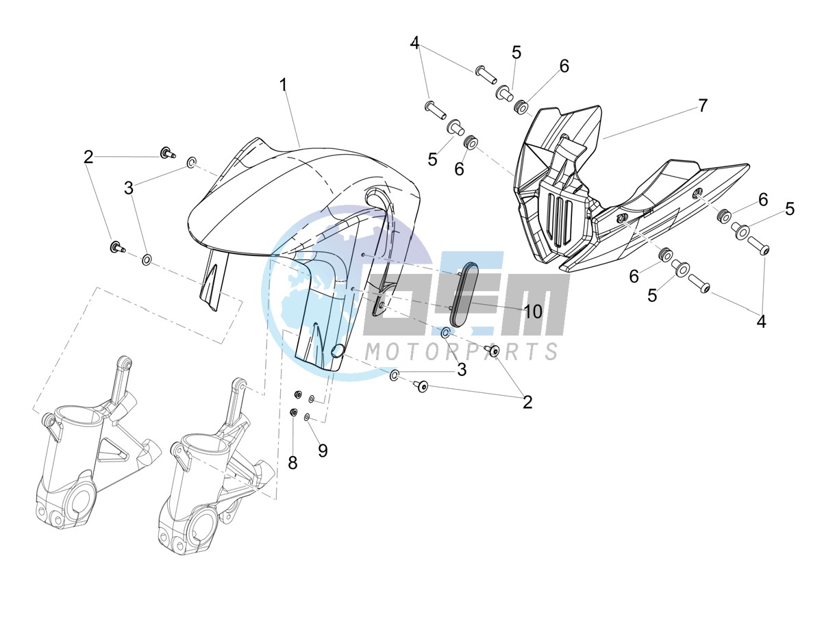 Front mudguard-Pillar