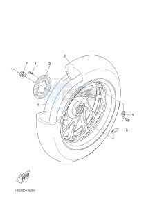 YP400RA X-MAX 400 ABS X-MAX (1SDA 1SDA 1SDA 1SDA 1SDA) drawing REAR WHEEL