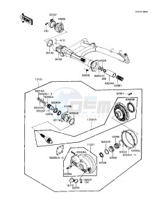 KZ 1100 A [SHAFT] (A1-A3) [SHAFT] drawing DRIVE SHAFT_FINAL GEARS