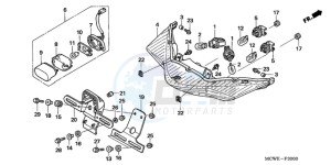 VFR800A9 UK - (E / ABS MME) drawing REAR COMBINATION LIGHT (E,ED,EK,F)