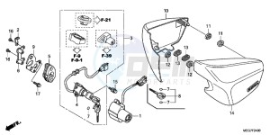 VT750C2BC drawing SIDE COVER (VT750C2B/C2S/CS/C/CA)