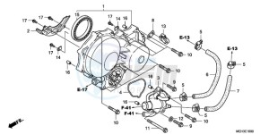 NSA700A9 E / MKH MME drawing LEFT CRANKCASE COVER/WATE R PUMP