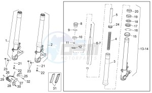 NA 850 Mana GT (AU, CN, EU, GB, IN, JP, K, USA) drawing Front fork