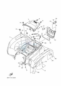 YFM700FWAD GRIZZLY 700 EPS (BDEF) drawing REAR FENDER