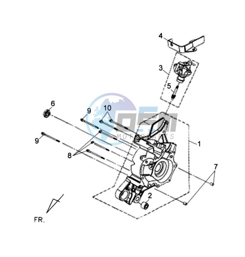 CRANKCASE RIGHT / OILPUMP