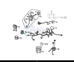 JET 14 (45 KM/H) (XC05W1-EU) (E4) (L8-M0) drawing WIRE HARNESS