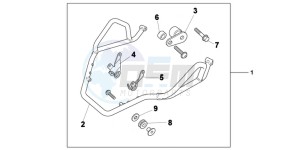 VFR1200XDD CrossTourer - VFR1200X Dual Clutch 2ED - (2ED) drawing COWL GUARD KIT