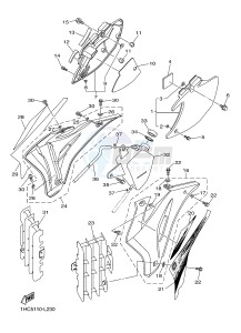 WR250F (1HC6 1HC7 1HC8) drawing SIDE COVER