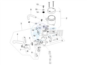 TUONO 1100 V4 FACTORY E4 SUPERPOLE ABS (APAC) drawing Front master cilinder