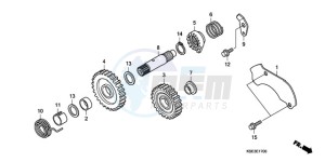 CRF150R9 Australia - (U) drawing KICK STARTER SPINDLE