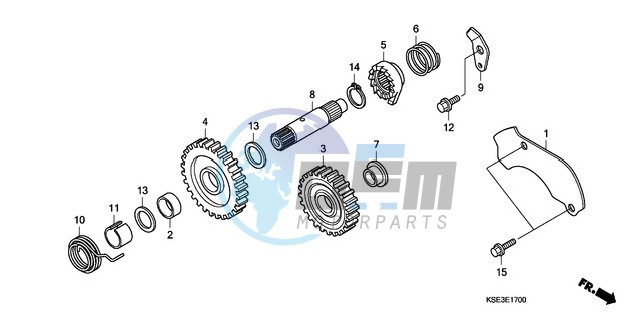 KICK STARTER SPINDLE