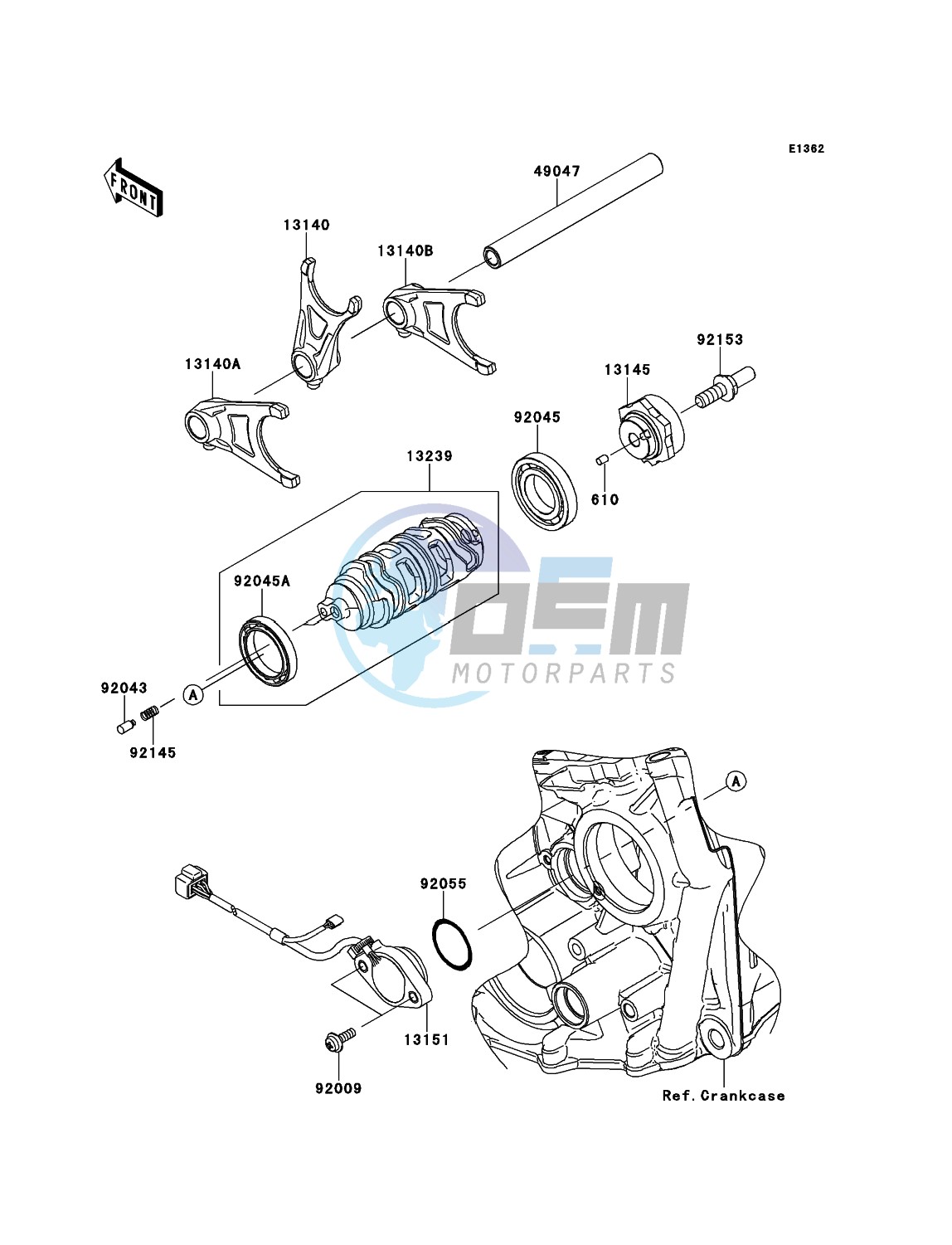 Gear Change Drum/Shift Fork(s)