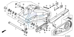 CBR1000RA9 Europe Direct - (ED / ABS MME TRI) drawing SWINGARM