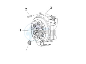 NRG 50 power DD (UK) UK drawing Flywheel magneto cover - Oil filter