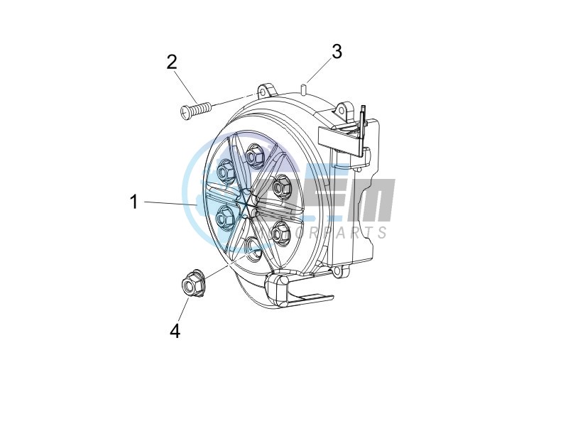 Flywheel magneto cover - Oil filter