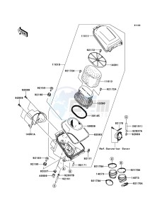 KVF650_4X4 KVF650FCF EU drawing Air Cleaner