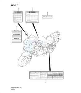 SV650/S drawing LABEL (SV650SL1 E24)