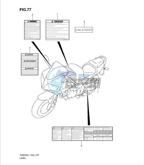 LABEL (SV650SL1 E24)