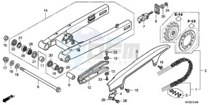 VTR2509 U drawing SWINGARM/CHAIN CASE