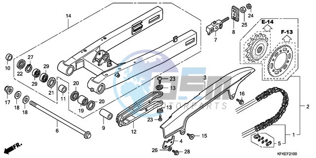 SWINGARM/CHAIN CASE