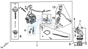 TONIK 125 drawing CARBURATOR